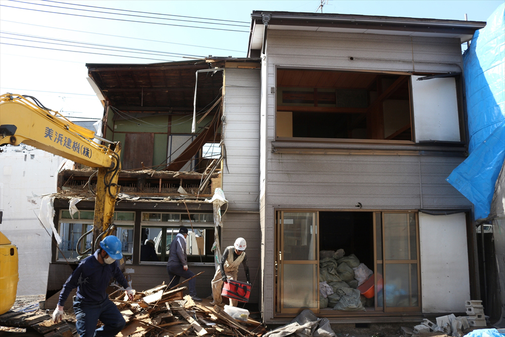 家屋部分の撤去工事